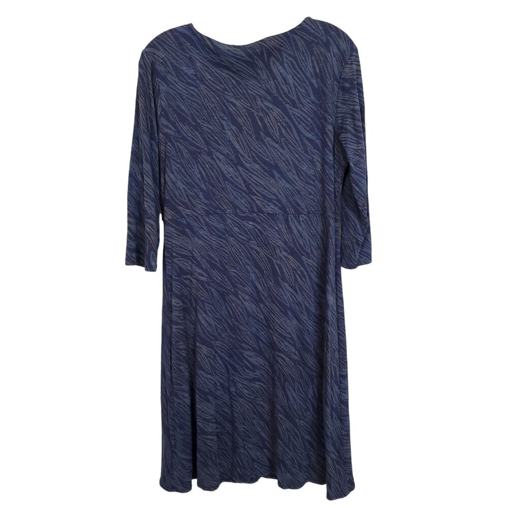 Horny Toad Size L Dress Rosa Linda Fulham A-line Ruched Pullover Organic Cotton - Picture 2 of 11
